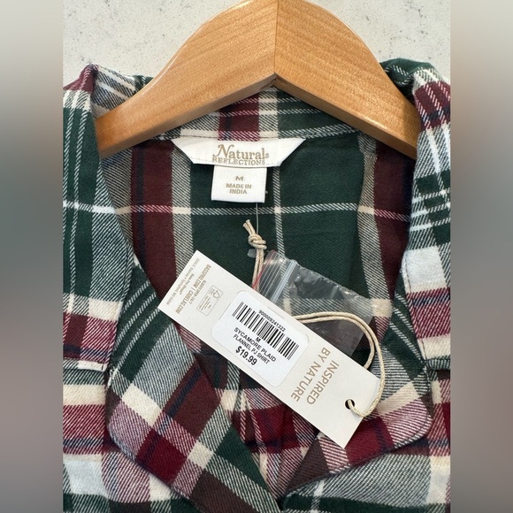 Natural Reflections Women’s Plaid Flannel
Pajama Long-Sleeve Shirt Size M NWT - Picture 2 of 9